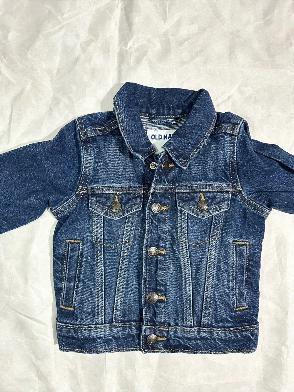 Old Navy Kids Blue Denim Button-Front Jacket